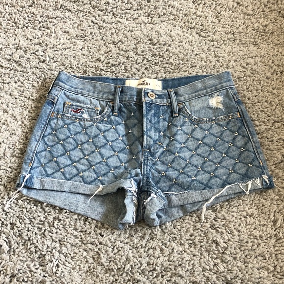Hollister Pants - Hollister jeweled jean shorts